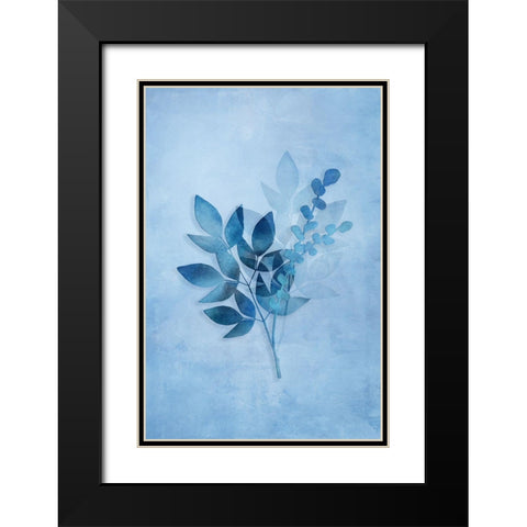Tropical Night in Blue I Black Modern Wood Framed Art Print with Double Matting by Haase, Andrea
