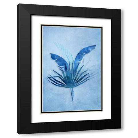 Tropical Night in Blue II Black Modern Wood Framed Art Print with Double Matting by Haase, Andrea