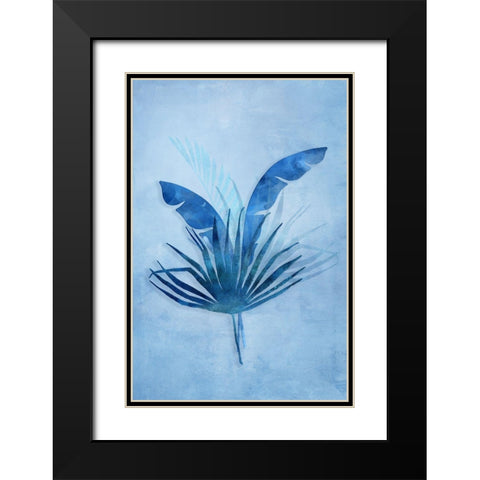 Tropical Night in Blue II Black Modern Wood Framed Art Print with Double Matting by Haase, Andrea