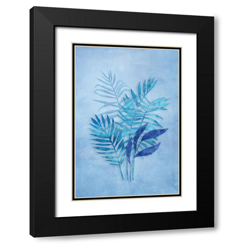 Tropical Night in Blue III Black Modern Wood Framed Art Print with Double Matting by Haase, Andrea