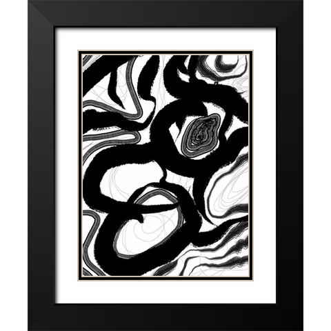 Fine Lines I Black Modern Wood Framed Art Print with Double Matting by Holman, Nicholas