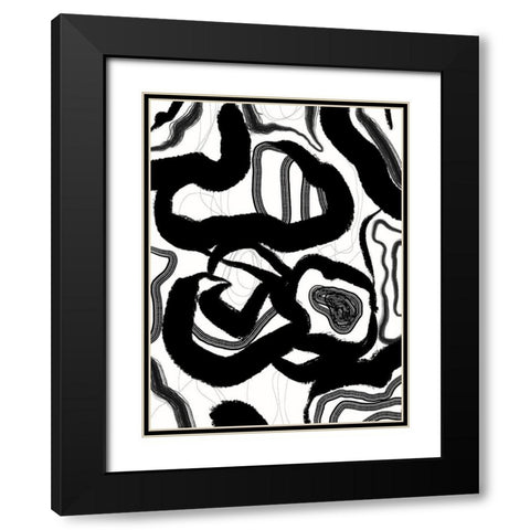 Fine Lines II Black Modern Wood Framed Art Print with Double Matting by Holman, Nicholas