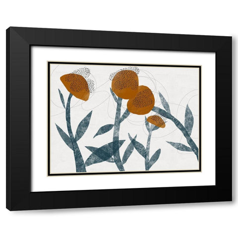 Spring Blooms Sway I Black Modern Wood Framed Art Print with Double Matting by Holman, Nicholas