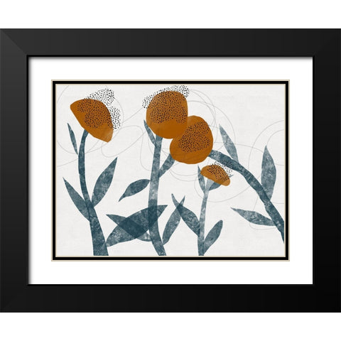 Spring Blooms Sway I Black Modern Wood Framed Art Print with Double Matting by Holman, Nicholas