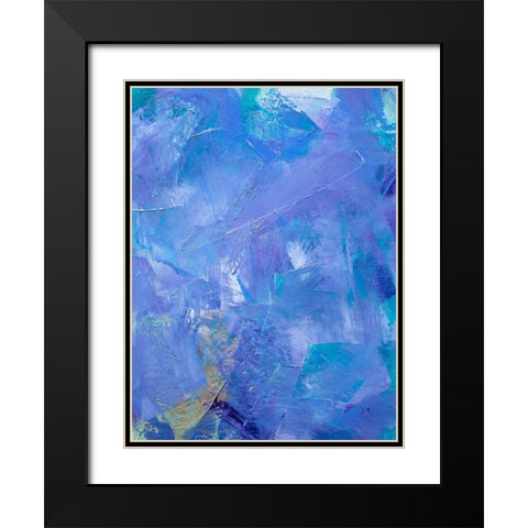 Lavender Peri V Black Modern Wood Framed Art Print with Double Matting by Guererra, Teodora