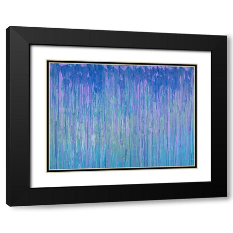 Peri Irises Black Modern Wood Framed Art Print with Double Matting by Guererra, Teodora