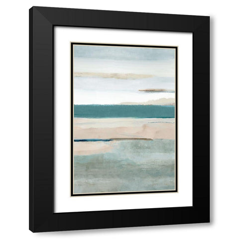 Allonby II Black Modern Wood Framed Art Print with Double Matting by Kouta, Flora