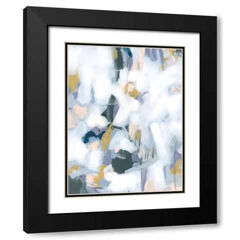 Periwinkle Shadow I Black Modern Wood Framed Art Print with Double Matting by Vess, June Erica