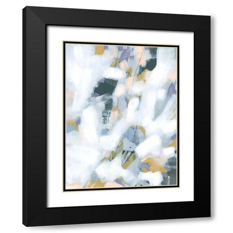 Periwinkle Shadow II Black Modern Wood Framed Art Print with Double Matting by Vess, June Erica