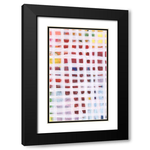 Color Peek II Black Modern Wood Framed Art Print with Double Matting by Moore, Regina