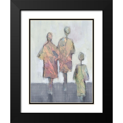 Oblivious I Black Modern Wood Framed Art Print with Double Matting by Moore, Regina
