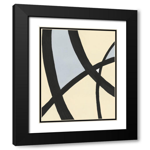 Serene Labyrinth I Black Modern Wood Framed Art Print with Double Matting by Moore, Regina