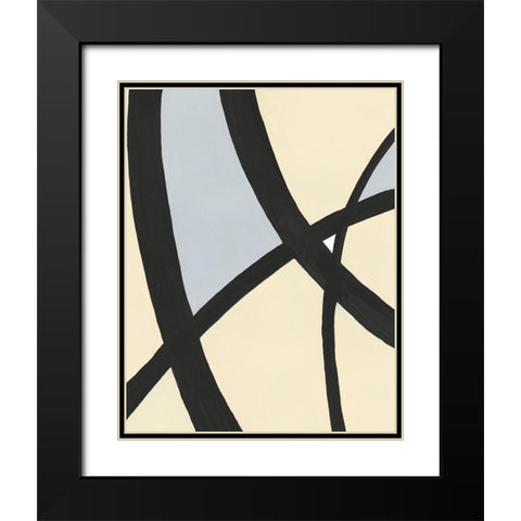 Serene Labyrinth I Black Modern Wood Framed Art Print with Double Matting by Moore, Regina