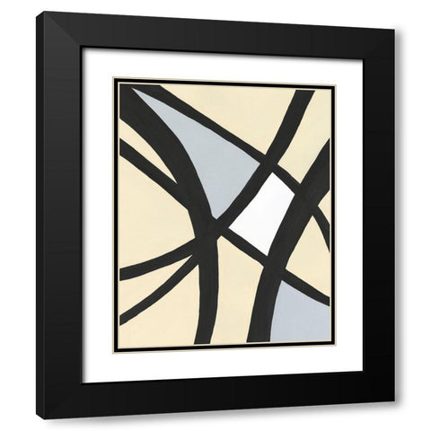 Serene Labyrinth II Black Modern Wood Framed Art Print with Double Matting by Moore, Regina