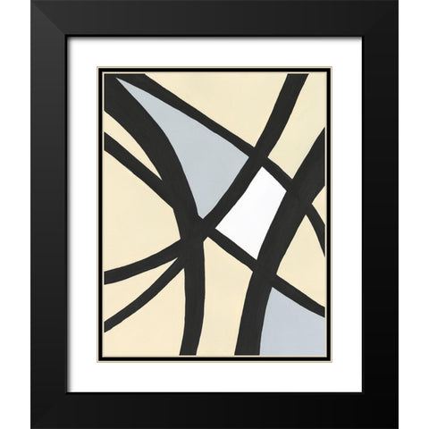 Serene Labyrinth II Black Modern Wood Framed Art Print with Double Matting by Moore, Regina