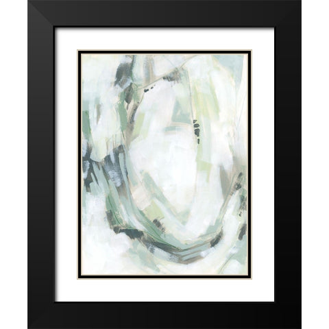 Verdigris Cascade I Black Modern Wood Framed Art Print with Double Matting by Vess, June Erica