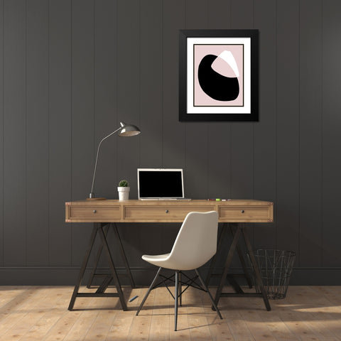 Rose Gate III Black Modern Wood Framed Art Print with Double Matting by Green, Jacob
