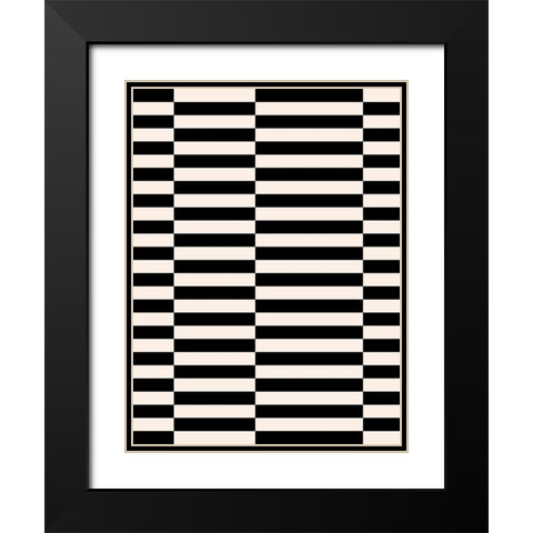 Zip Zap I Black Modern Wood Framed Art Print with Double Matting by Green, Jacob