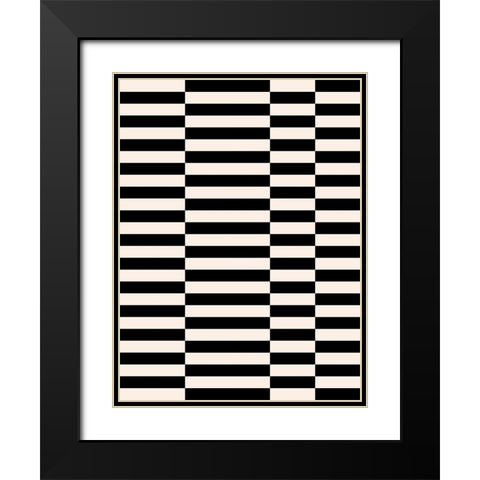 Zip Zap II Black Modern Wood Framed Art Print with Double Matting by Green, Jacob