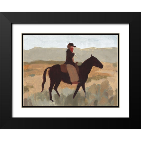 Folk Bandit I Black Modern Wood Framed Art Print with Double Matting by Green, Jacob