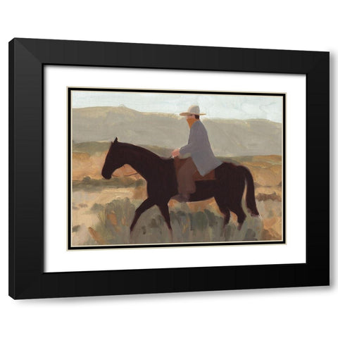 Folk Bandit II Black Modern Wood Framed Art Print with Double Matting by Green, Jacob