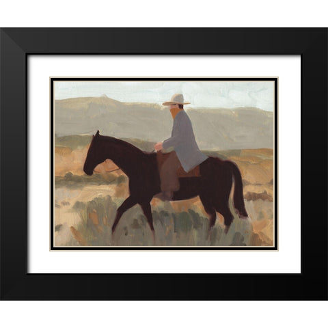 Folk Bandit II Black Modern Wood Framed Art Print with Double Matting by Green, Jacob