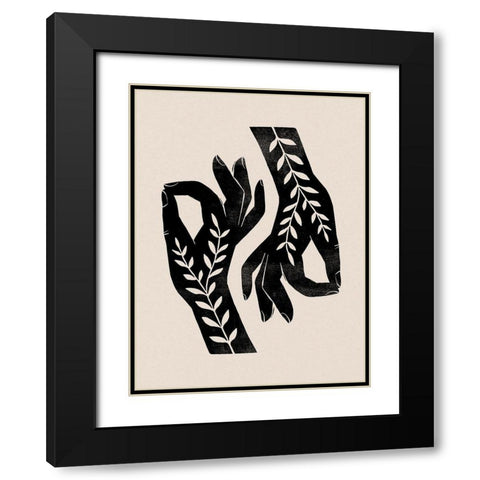 Plant Offering III Black Modern Wood Framed Art Print with Double Matting by Barnes, Victoria