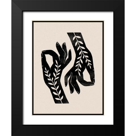 Plant Offering III Black Modern Wood Framed Art Print with Double Matting by Barnes, Victoria