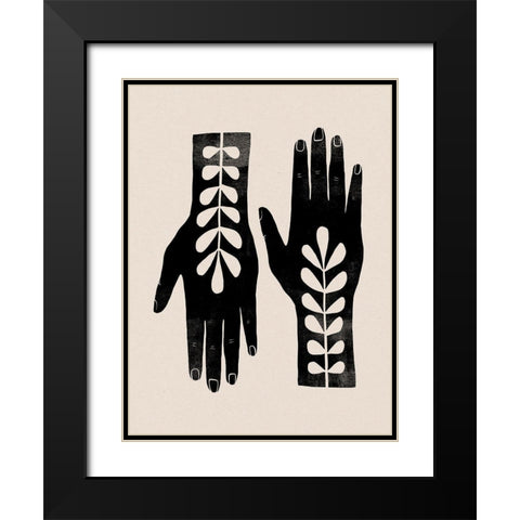 Plant Offering IV Black Modern Wood Framed Art Print with Double Matting by Barnes, Victoria