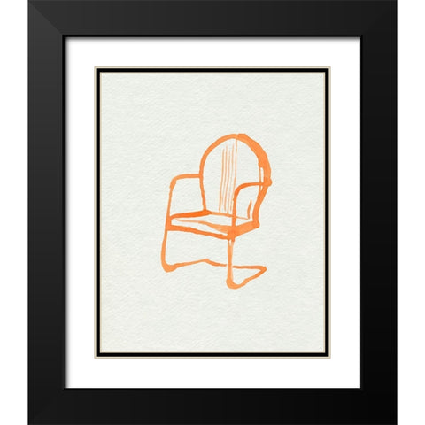 Beach Chairs III Black Modern Wood Framed Art Print with Double Matting by Parker, Jennifer Paxton