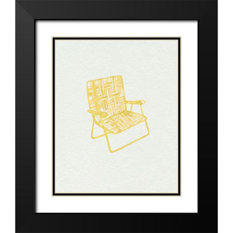 Beach Chairs IV Black Modern Wood Framed Art Print with Double Matting by Parker, Jennifer Paxton