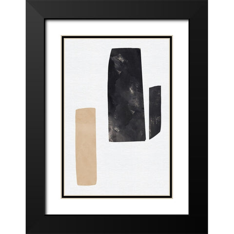 Rosetta Stones II Black Modern Wood Framed Art Print with Double Matting by Green, Jacob