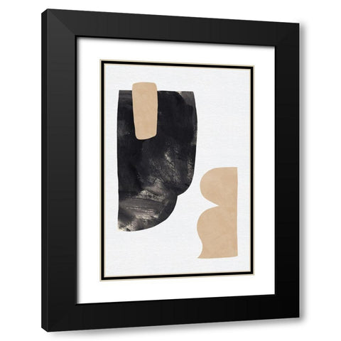 Rosetta Stones III Black Modern Wood Framed Art Print with Double Matting by Green, Jacob
