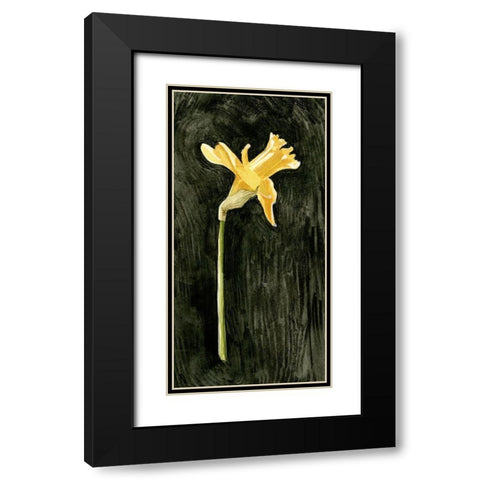 Dark Daffodils II Black Modern Wood Framed Art Print with Double Matting by Caroline, Emma