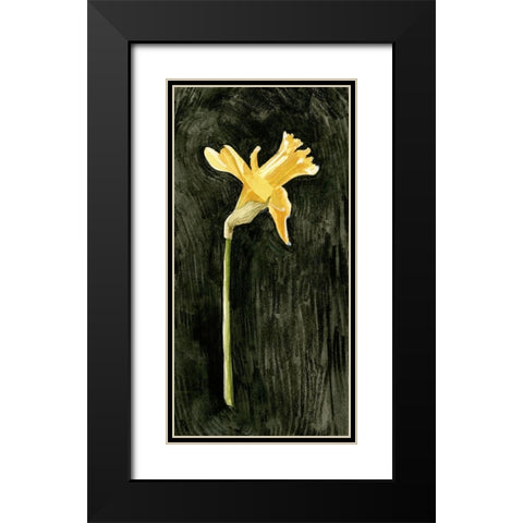 Dark Daffodils II Black Modern Wood Framed Art Print with Double Matting by Caroline, Emma