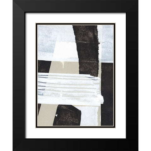 Neutral Intersect II Black Modern Wood Framed Art Print with Double Matting by Warren, Annie