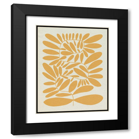 70s Sprig III Black Modern Wood Framed Art Print with Double Matting by Caroline, Emma