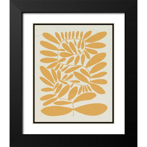 70s Sprig III Black Modern Wood Framed Art Print with Double Matting by Caroline, Emma