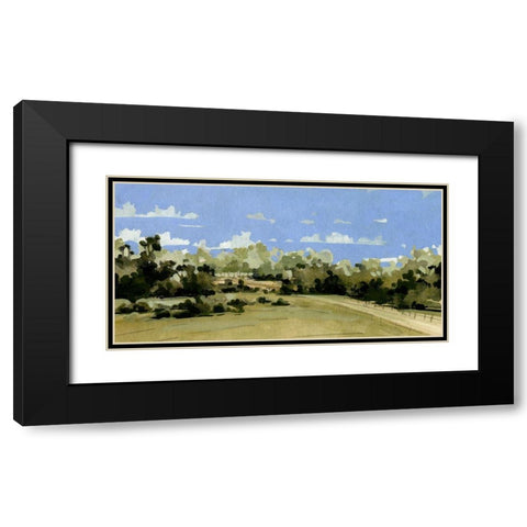 Cerulean Summer III Black Modern Wood Framed Art Print with Double Matting by Caroline, Emma