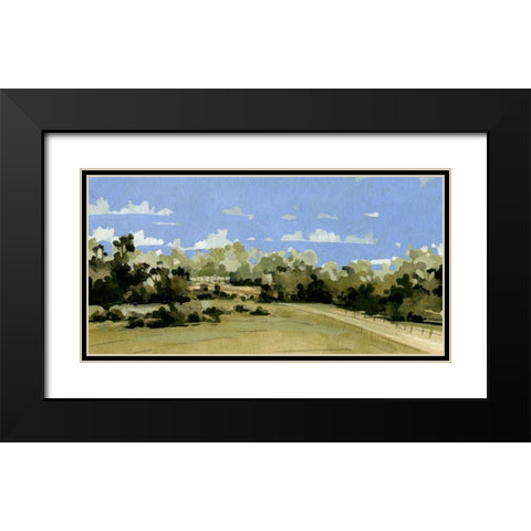 Cerulean Summer III Black Modern Wood Framed Art Print with Double Matting by Caroline, Emma