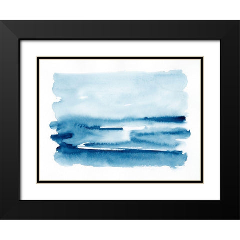 Prussian Sea II Black Modern Wood Framed Art Print with Double Matting by Barnes, Victoria