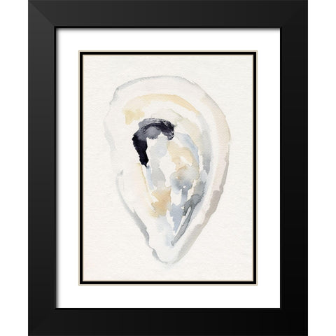 Oyster Shell Watercolor II Black Modern Wood Framed Art Print with Double Matting by Barnes, Victoria