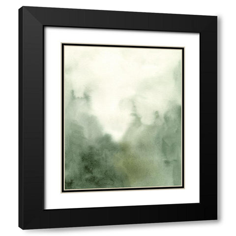 Verdant Fog I Black Modern Wood Framed Art Print with Double Matting by Caroline, Emma