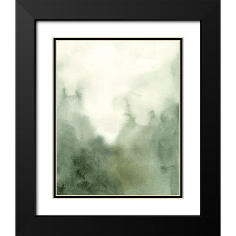 Verdant Fog I Black Modern Wood Framed Art Print with Double Matting by Caroline, Emma
