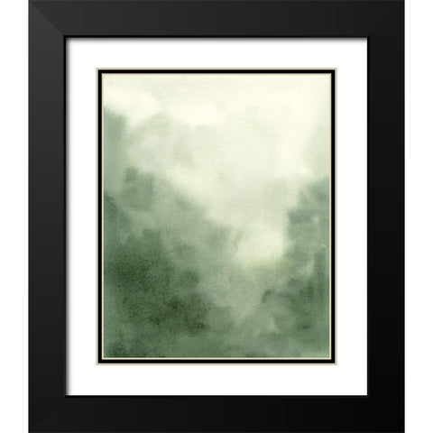 Verdant Fog II Black Modern Wood Framed Art Print with Double Matting by Caroline, Emma