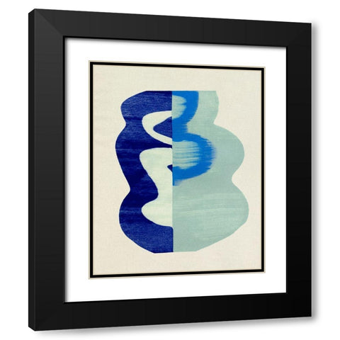 Squiggle Vase III Black Modern Wood Framed Art Print with Double Matting by Caroline, Emma