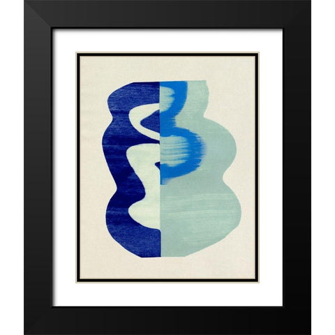 Squiggle Vase III Black Modern Wood Framed Art Print with Double Matting by Caroline, Emma
