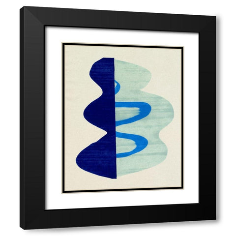 Squiggle Vase IV Black Modern Wood Framed Art Print with Double Matting by Caroline, Emma