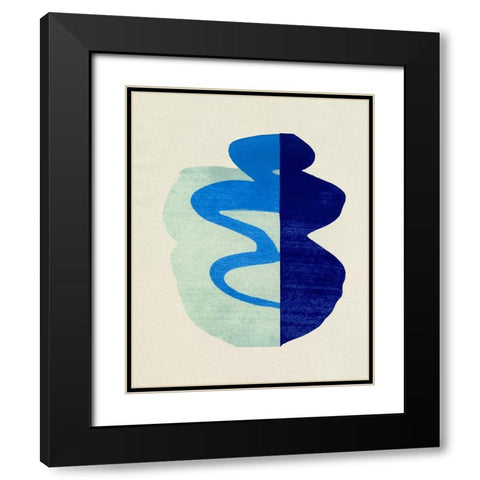 Squiggle Vase V Black Modern Wood Framed Art Print with Double Matting by Caroline, Emma