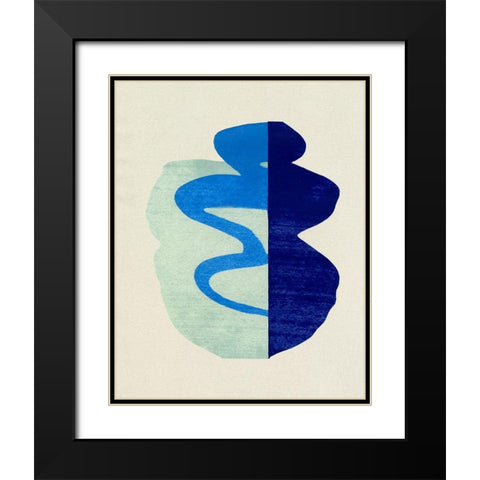 Squiggle Vase V Black Modern Wood Framed Art Print with Double Matting by Caroline, Emma